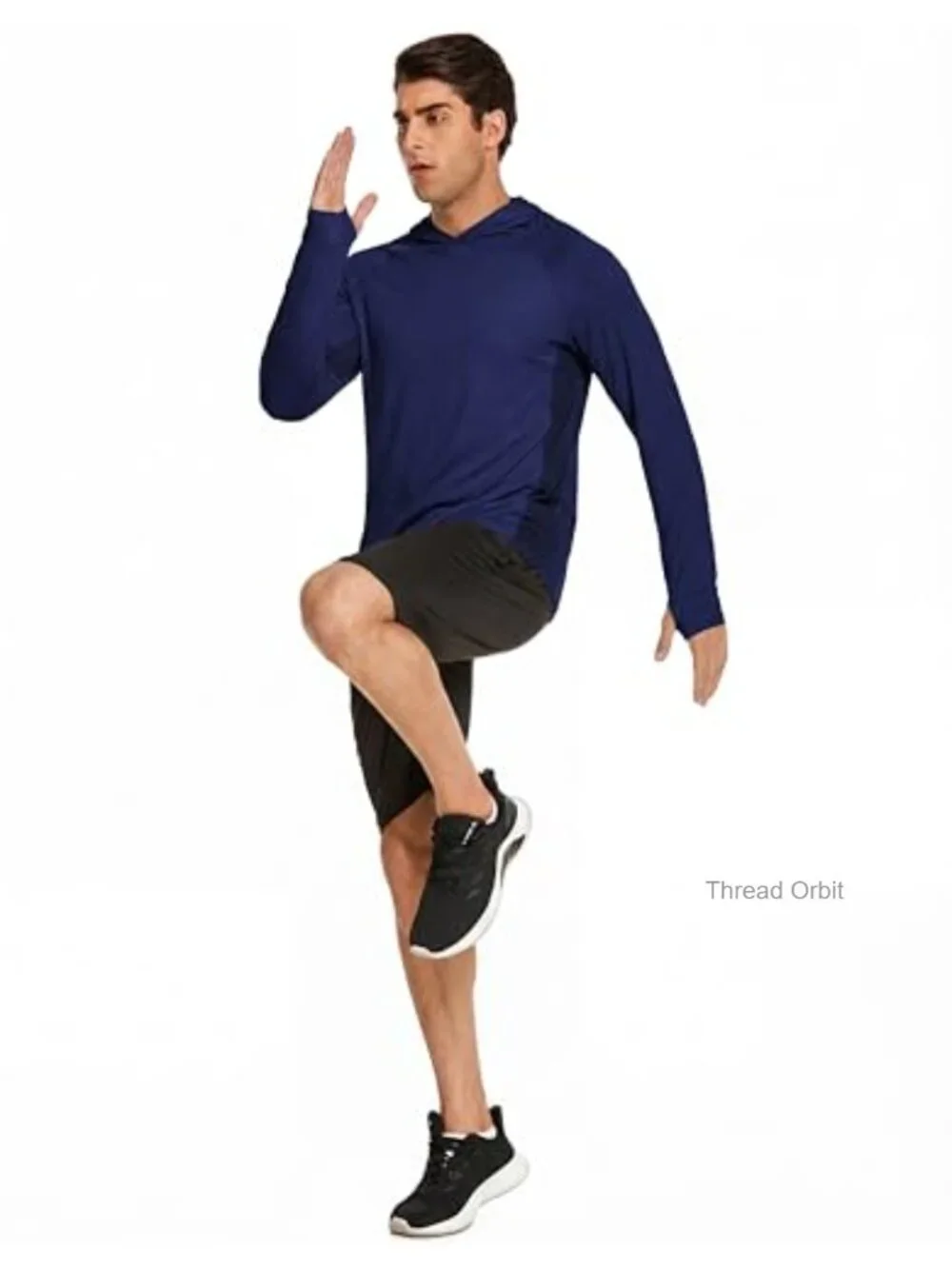 Men's UPF 50+ Long Sleeve Sun Protection Hoodie Rash Guard with Mask